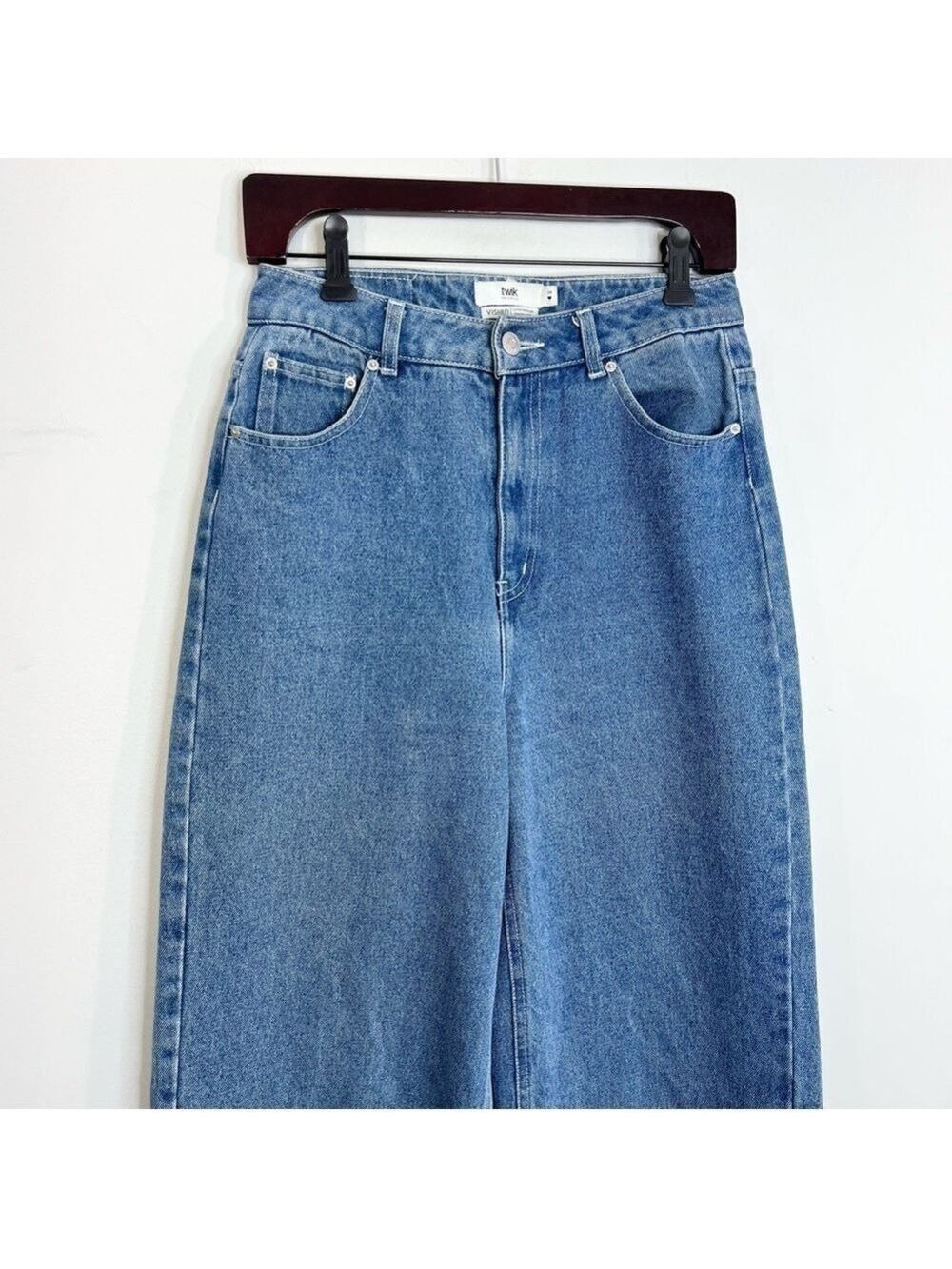 Simons TWIK R&B fit wide leg organic cotton jeans 28 - Picture 6 of 11